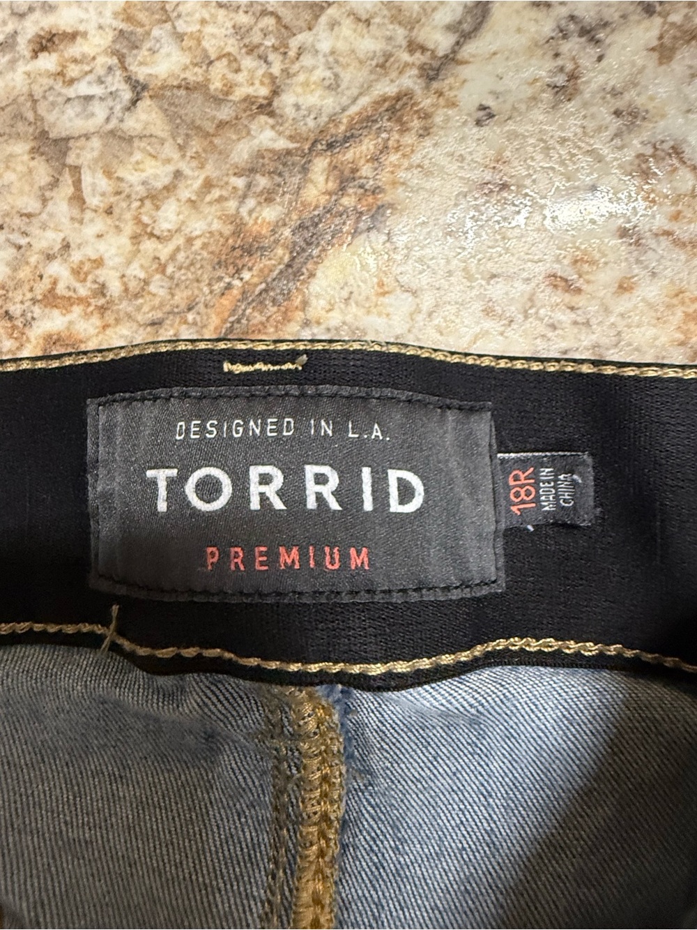 torrid Men's Jeans with Black Label and Blue Denim